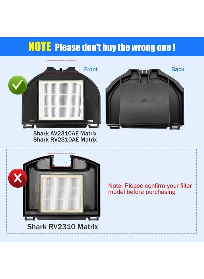 Detetap Replacement Parts Kits for Shark RV2310AE / AV2310AE Matrix Robot Vacuum Cleaner 1 Roller Brush 2 HEPA Filters 4 Foams 6 Side Brushes (NOT for RV2310) -Pack of 13 - Image 5