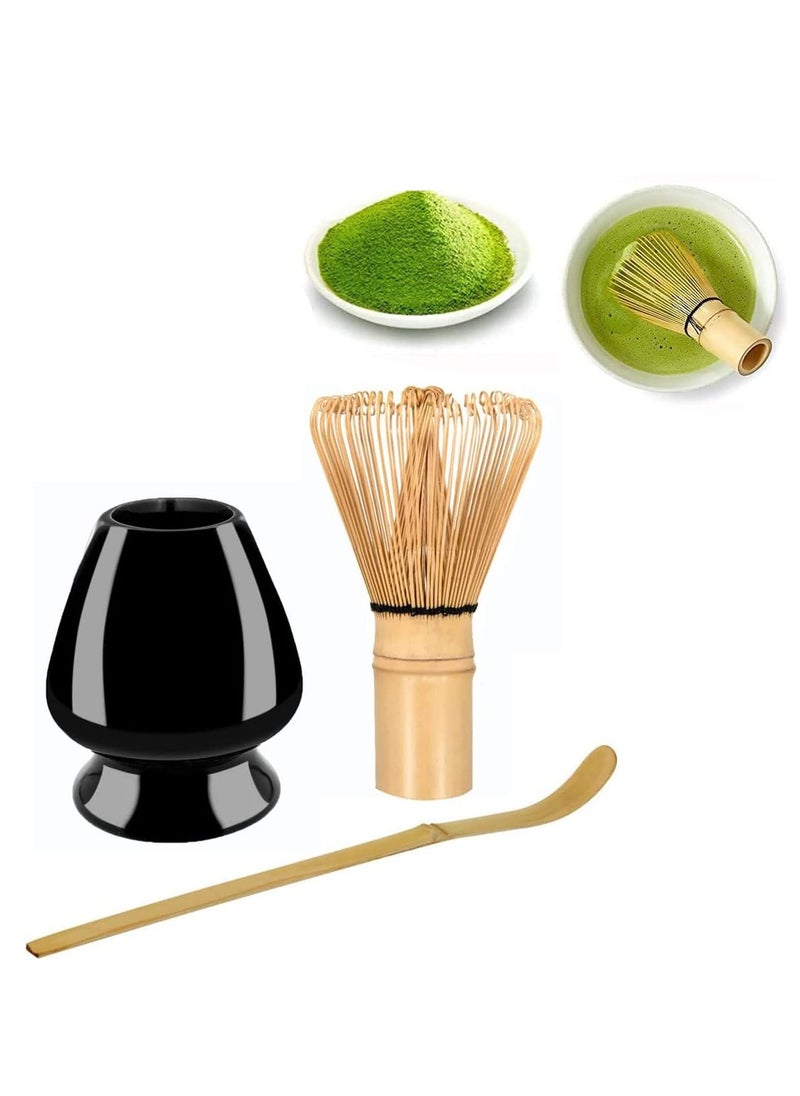 3-Piece Handmade Traditional Matcha Tea Whisk Tool Ceremony Accessories Set