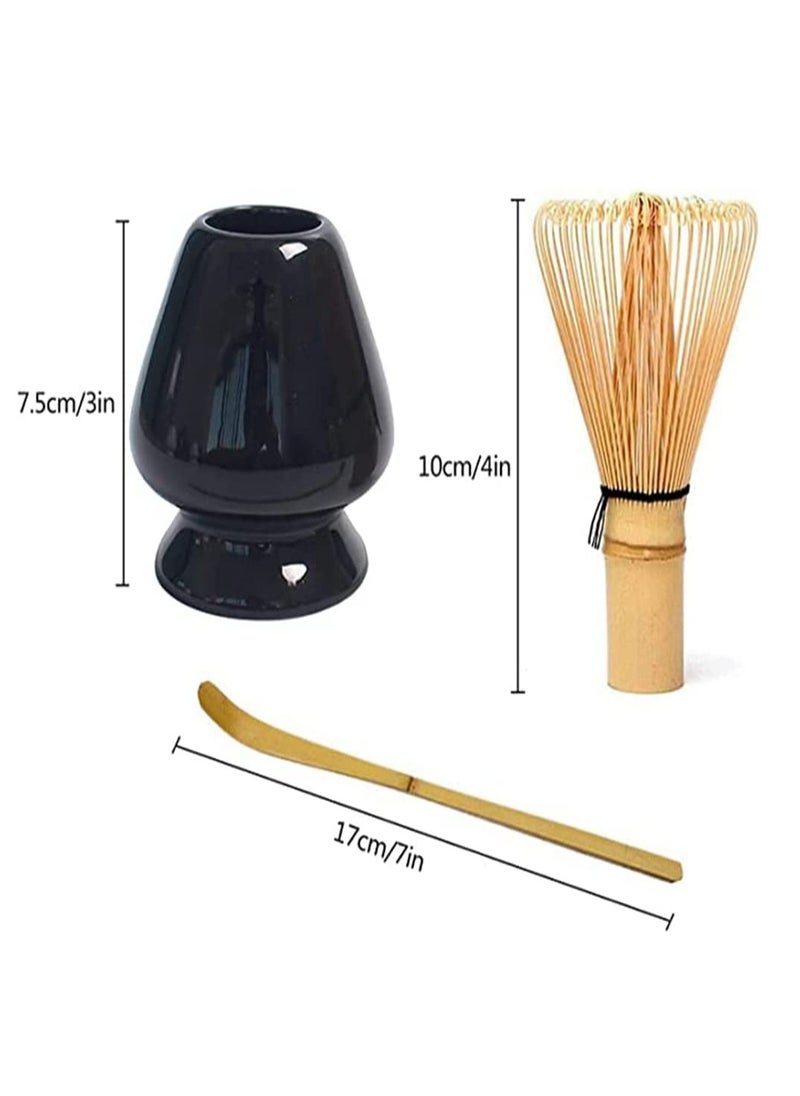 3-Piece Handmade Traditional Matcha Tea Whisk Tool Ceremony Accessories Set