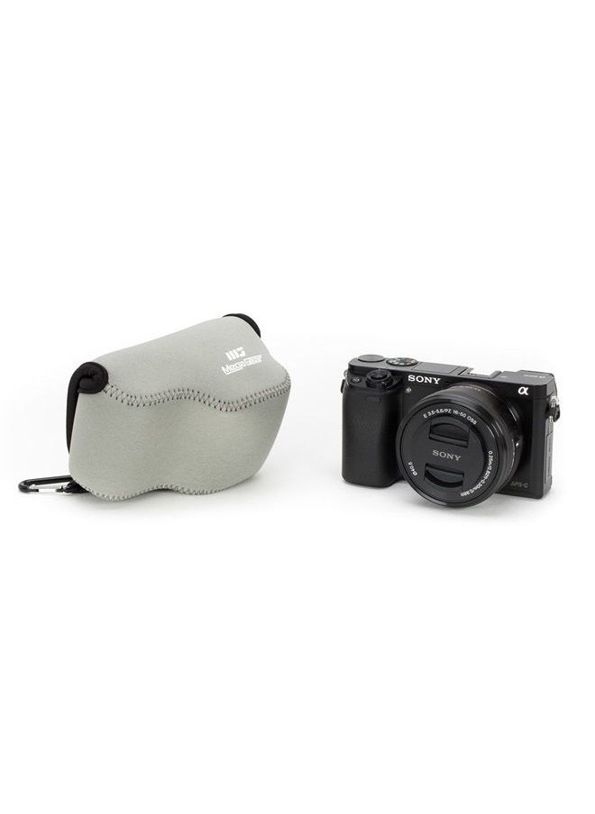 MegaGear - MG064 Ultra Light Neoprene Camera Case Compatible with Sony Alpha A6400, A6500, A6300, A6000 (16-50 mm)-Gray (Model: MG065) - Image 1