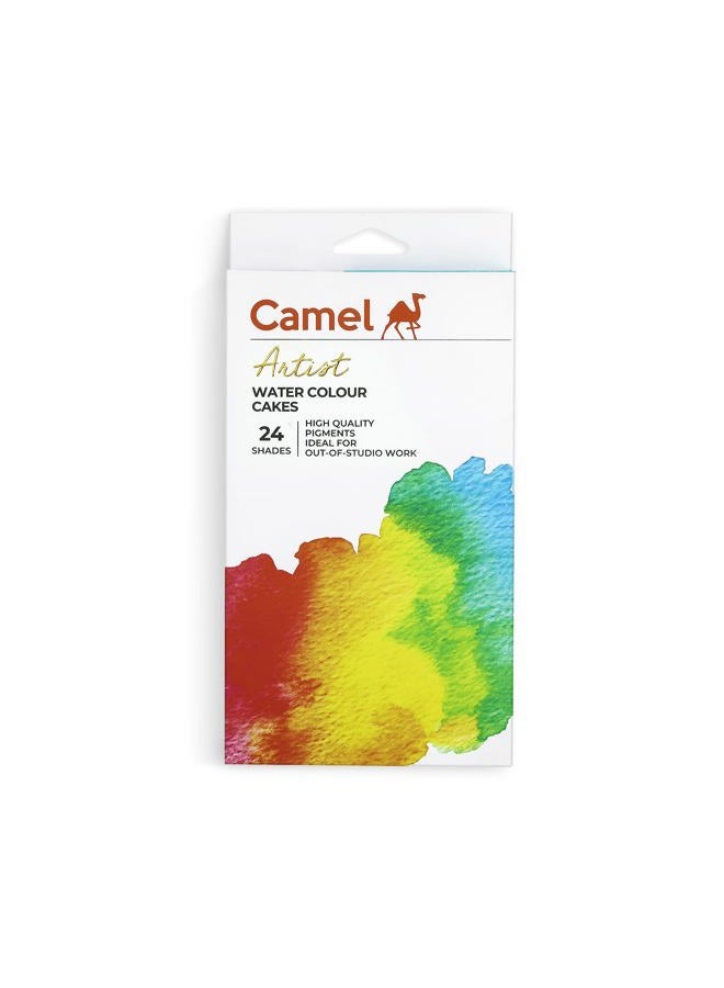 camel Artist Water Colour Cake Set - 24 Shades, Assorted