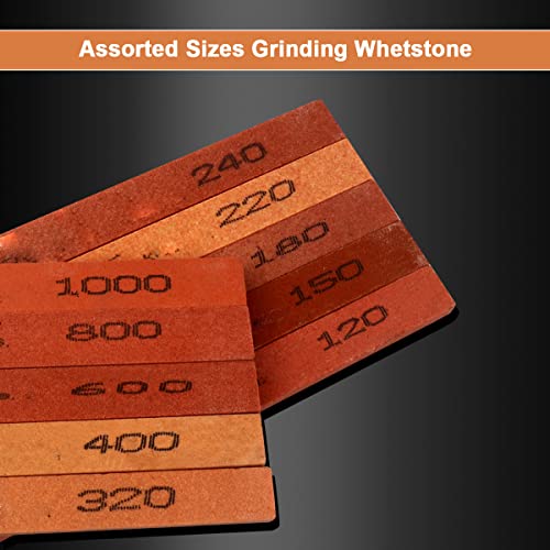 CBRIGHT 10pcs Sharpening Stone Set-10 Grit Assorted Sizes Whetstone Sharpener Polishing Honing Stone Kit 120#,150#,180#,220#,240#,320#,400#,600#,800#,1000#(5.9x0.47x0.24Inch) - Image 4