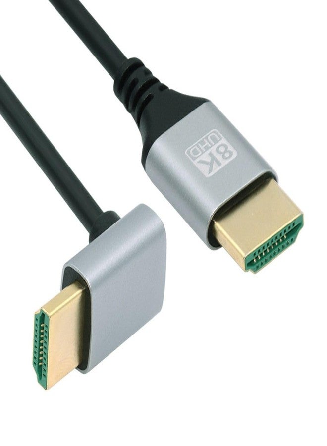 chenyang HDMI 2.1 Cable HDMI Type A Male to Male 8K 4K HDTV 90 Degree Down Angled Extension Cable 1.0M - Image 1