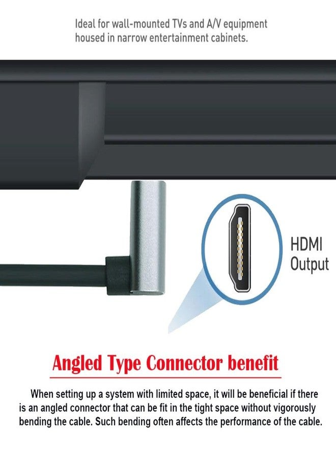 chenyang HDMI 2.1 Cable HDMI Type A Male to Male 8K 4K HDTV 90 Degree Down Angled Extension Cable 1.0M - Image 3
