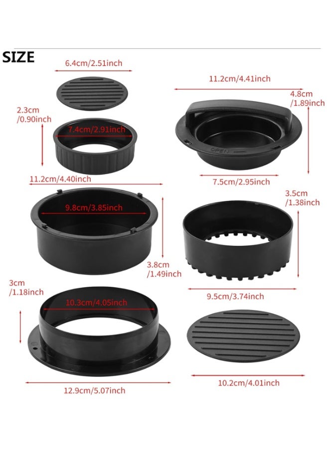 EHOME Burger Press, Hamburger Press Patty Maker, 4 in 1 Non Stick Patty Mold for Stuffed Burgers, Sliders, Veggie Beef Burger, Kitchen Barbecue Tool Grilling Accessories - Image 3