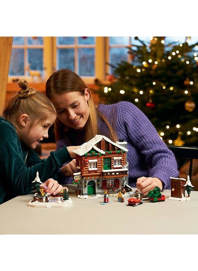 LEGO - LEGO Icons Alpine Lodge, Model House Kit, Festive Family Activity Featuring a Buildable Winter Cabin with 5 Minifigures and 2 Animal Figures, Home Decoration, Gift Idea for Adults, Women, Men 10325 - Image 1