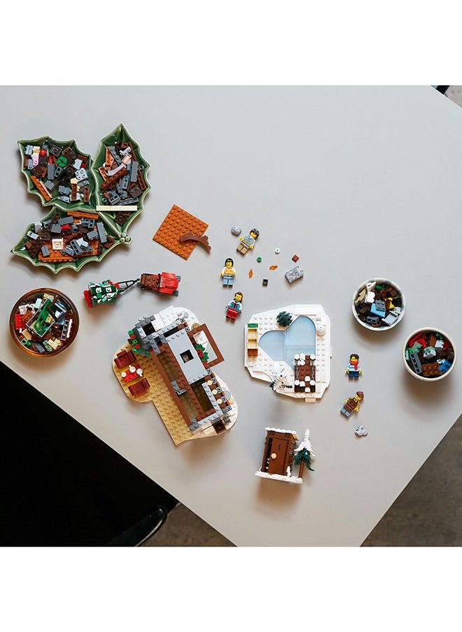 LEGO - LEGO Icons Alpine Lodge, Model House Kit, Festive Family Activity Featuring a Buildable Winter Cabin with 5 Minifigures and 2 Animal Figures, Home Decoration, Gift Idea for Adults, Women, Men 10325 - Image 1