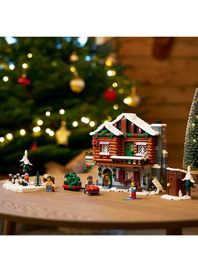 LEGO - LEGO Icons Alpine Lodge, Model House Kit, Festive Family Activity Featuring a Buildable Winter Cabin with 5 Minifigures and 2 Animal Figures, Home Decoration, Gift Idea for Adults, Women, Men 10325 - Image 1