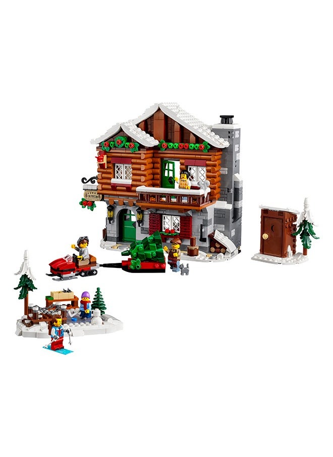 LEGO - LEGO Icons Alpine Lodge, Model House Kit, Festive Family Activity Featuring a Buildable Winter Cabin with 5 Minifigures and 2 Animal Figures, Home Decoration, Gift Idea for Adults, Women, Men 10325 - Image 1