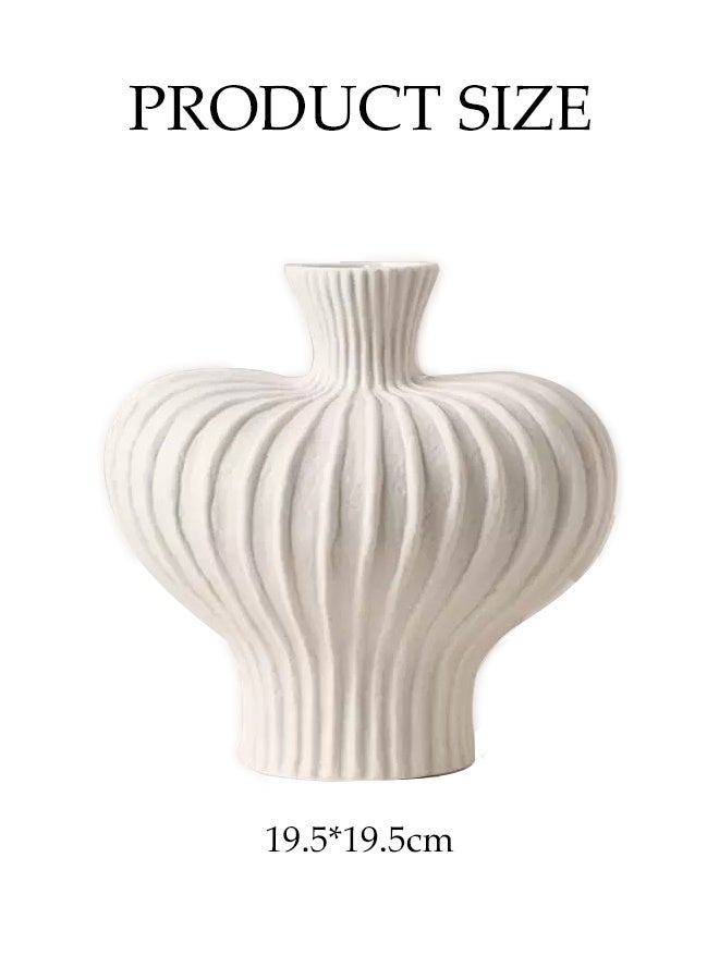 DUNISO Creative Imitation Ceramic Vase Craft Lantern Fruit Shaped Plastic Vase Modern Desktop Decorative Vase Nordic Art Hydroponic Flower Arrangement Vase for Home Office Table Decoration - Image 4