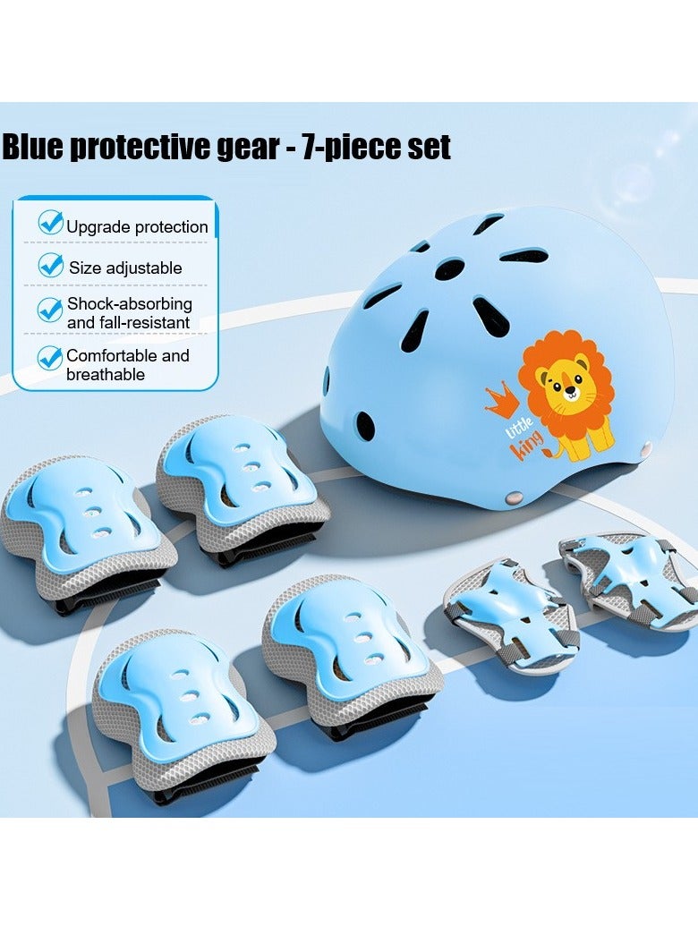 GUDOO Kids Protective Gear Set Toddler Helmet for Ages 2 to 8 Boys Girls with Sports Protective Gear Set Knee Elbow Wrist Pads for Skateboard Cycling Scooter Rollerblading  - Image 1