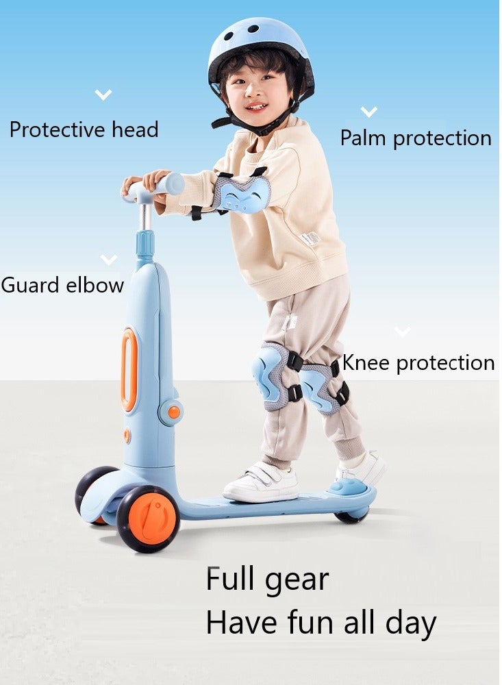 GUDOO Kids Protective Gear Set Toddler Helmet for Ages 2 to 8 Boys Girls with Sports Protective Gear Set Knee Elbow Wrist Pads for Skateboard Cycling Scooter Rollerblading  - Image 4