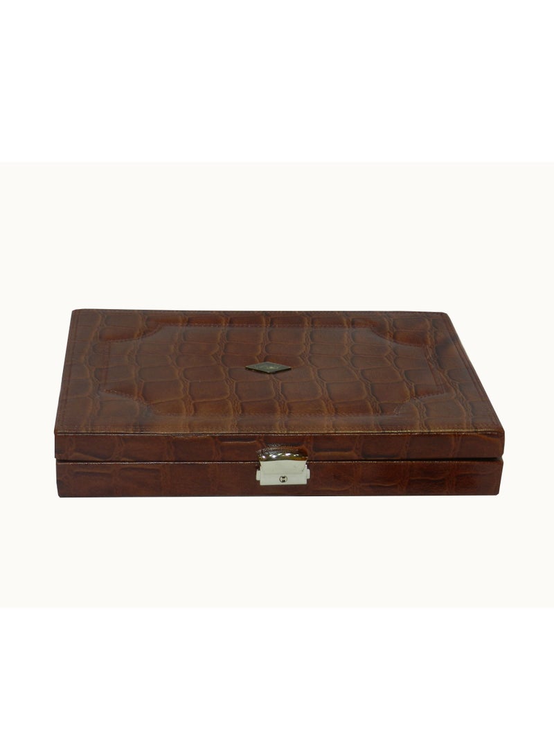 LAVERI LEATHER Laveri Genuine Leather Earring Box Organizer Storage Earrings Stud Tray Showcase Storage Case  - Image 2