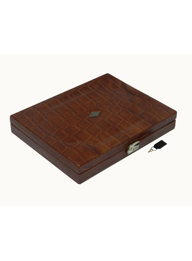 LAVERI LEATHER Laveri Genuine Leather Earring Box Organizer Storage Earrings Stud Tray Showcase Storage Case  - Image 5