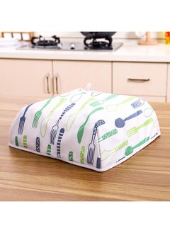 Thoraya Hot Food Insulation Cover Foldable Square Dustproof Aluminum Foil Insulation Food Cover Tent Blue  - Image 5