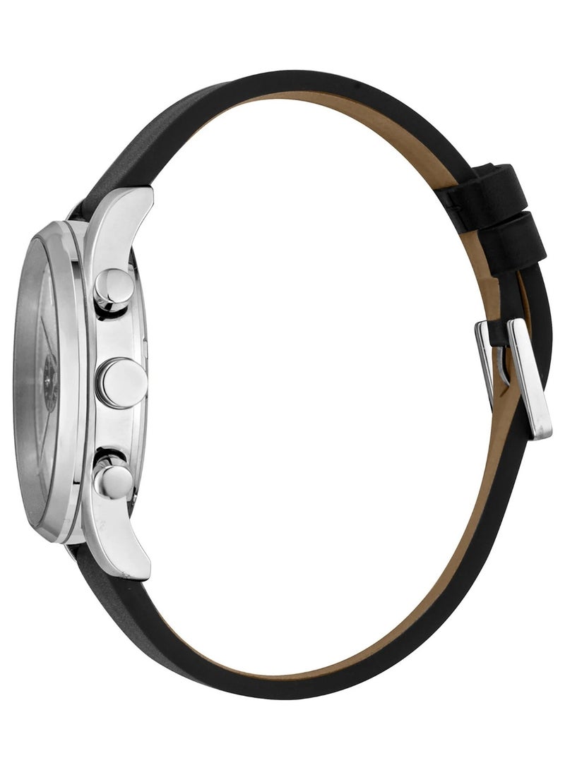 Esprit Stainless Steel Chronograph Men's Watch With Black Leather Band ES1G210L0015 - Image 2