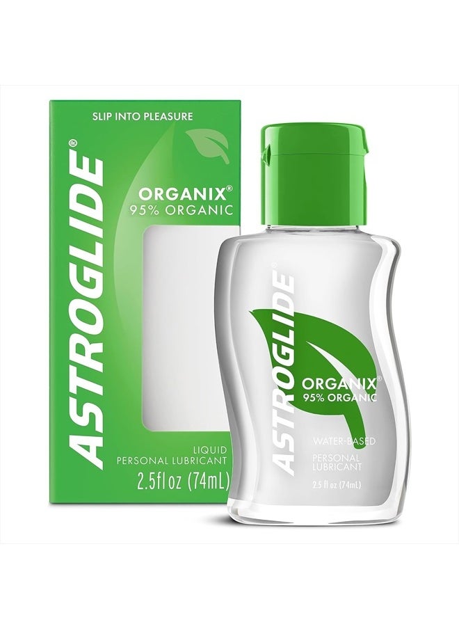 ASTROGLIDE Organix Liquid - 2.5 Oz, Water Based Personal Lubricant with 95% Organic Ingredients 