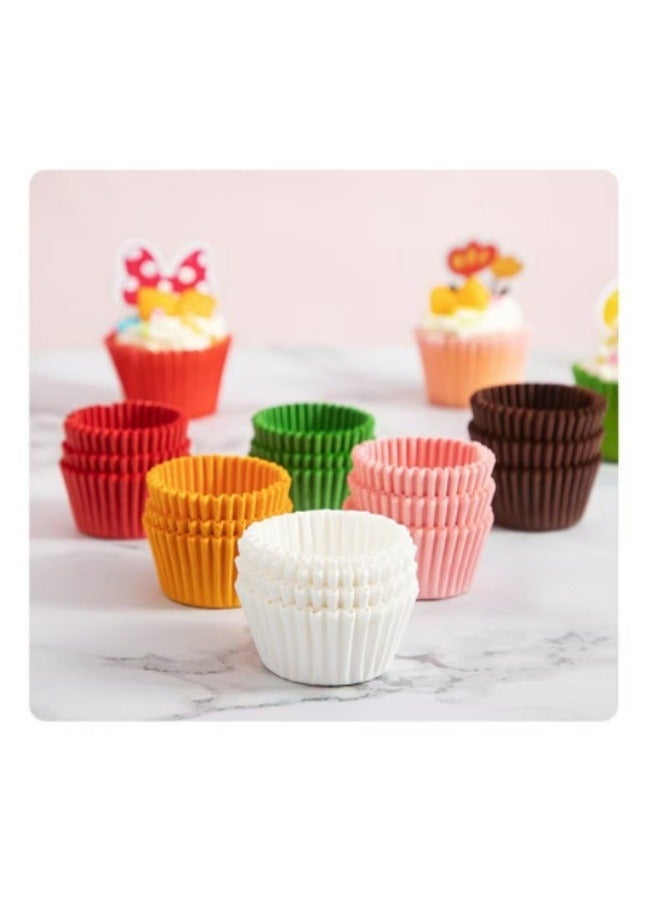 500 Pcs Large Size Food Grade Cake Oil Paper Tray Baking Paper Tray Pink - Image 4
