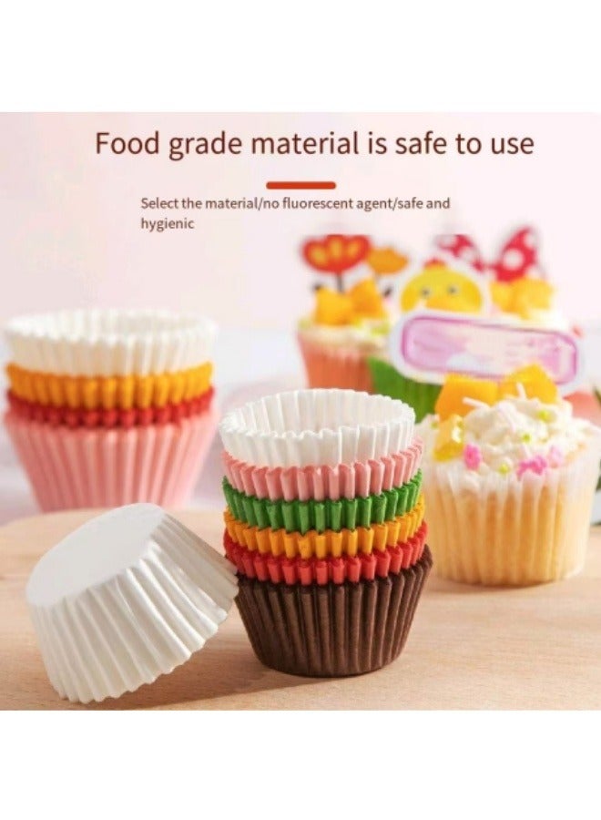 500 Pcs Large Size Food Grade Cake Oil Paper Tray Baking Paper Tray Pink - Image 2