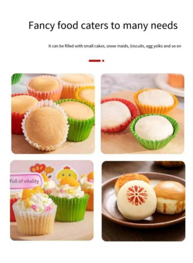 500 Pcs Large Size Food Grade Cake Oil Paper Tray Baking Paper Tray Pink - Image 5