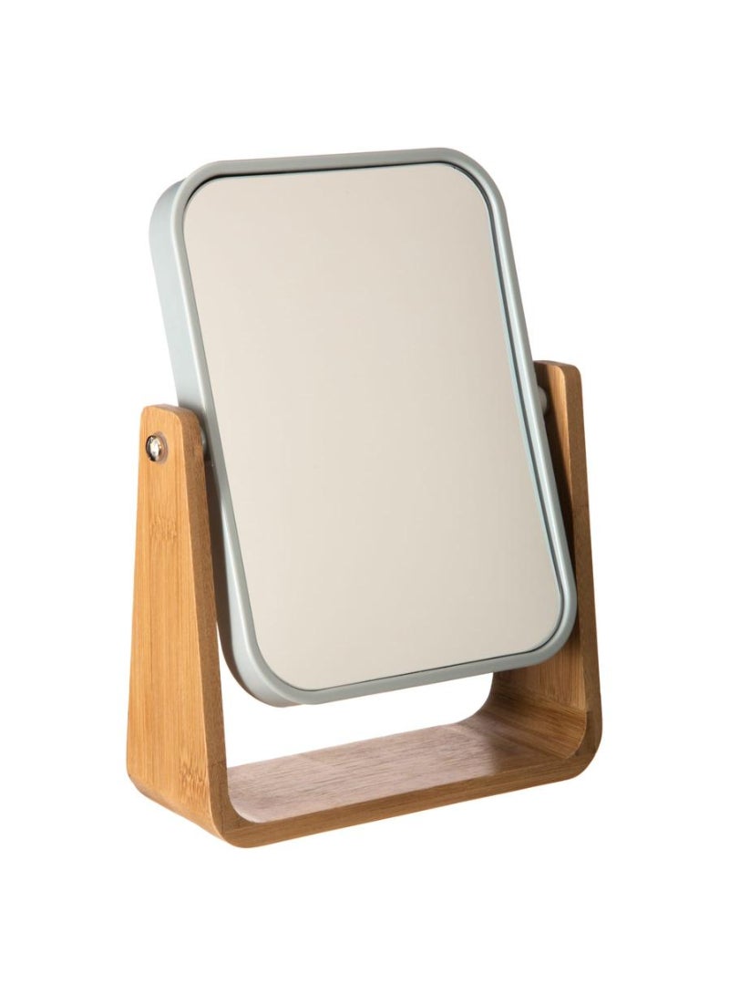 مرآة ناتوريو من الخيزران 16 × 6 × 22 سم