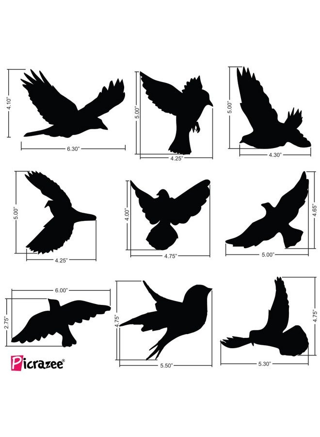 PICRAZEE 9 Flying Birds MDF Plaque Cutout Ready to Hang Home Décor, Room Wall Décor, Wall Art, Decorative Wooden Plaque for Home & Wall Decoration (9 Flying Birds) - Image 3