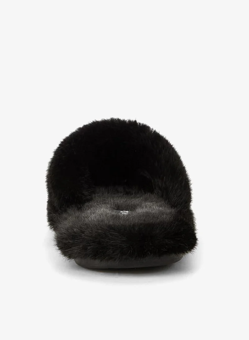 Le Confort Black Women Embellished Bedroom Slides for Women | Best Price UAE