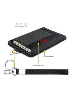 KASTWAVE ID Badge Holder with Wristlet Keychain 2Pcs Slim Minimalist Lanyard Card Case Holder ID Case with Detachable Keychain Wristlet Hand-held Student Card ID Offices ID School ID Driver's License  - Image 2