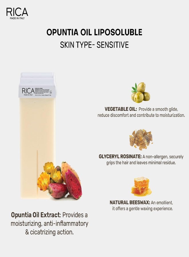 Rica Opuntia Oil Roll-On Painless Hair Removal Refill Wax For Men & Women| Quick & Easy Tan Removal Waxing for Sensitive Skin| 100 ml, Pack of 2 - Image 2