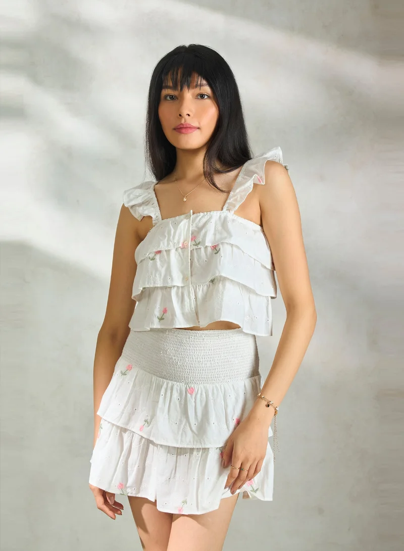 Virgio VIRGIO 100% Cotton Tiered Top