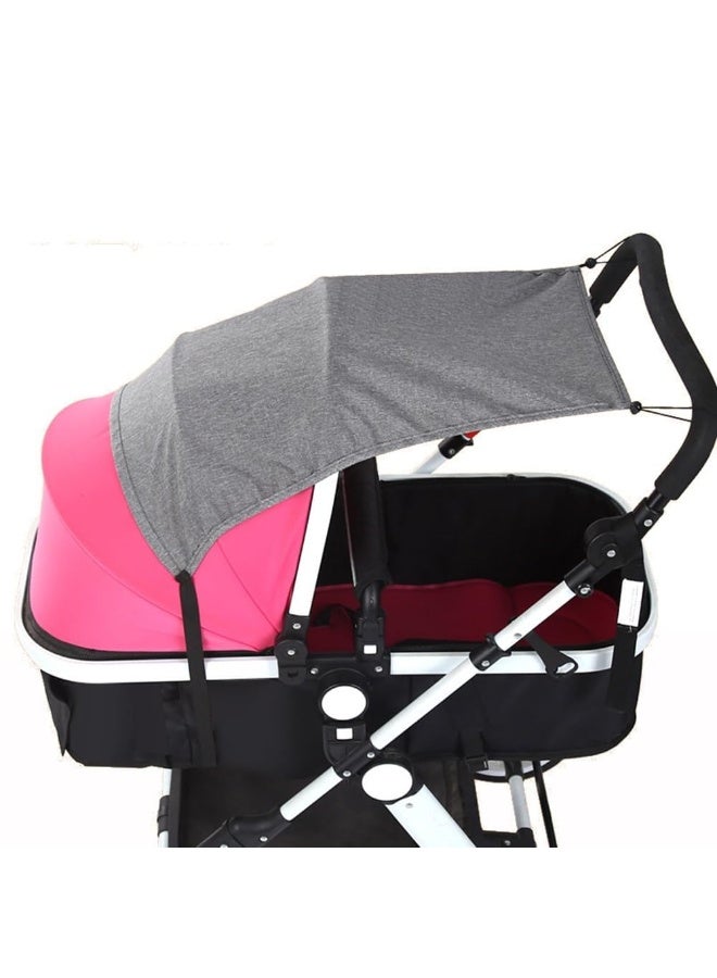 Stroller Sunshade, Protection Sunscreen, Universal Light Blocking, Sunshade Accessories,Protect Your Little One from Sun and Rain with Our High-View Stroller Shade(Gray) - Image 1