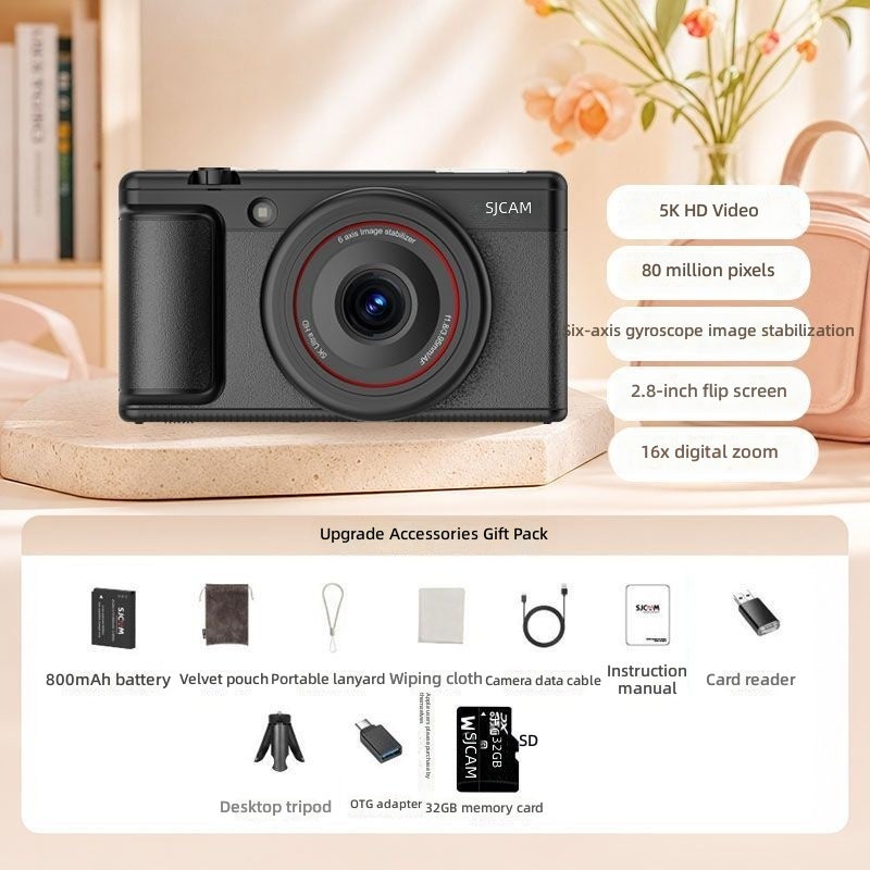 أس جي كام كاميرا SJCAM ZV200CCD بدقة 5K فائقة للطلاب، للاستخدام في الحرم الجامعي والسفر والتصوير الفوتوغرافي - Image 1