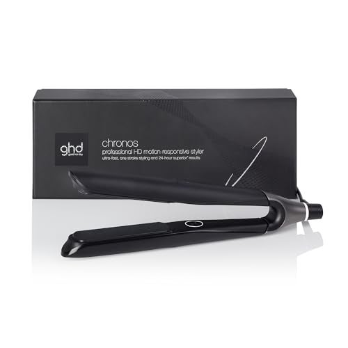 ghd Chronos Styler - 1” Smart Flat Iron Hair Straightener with HD Motion-Responsive Technology, Faster Styling, 24-Hour Results, More Shine, Less Frizz, and No Extreme Heat Damage - Black - Image 1
