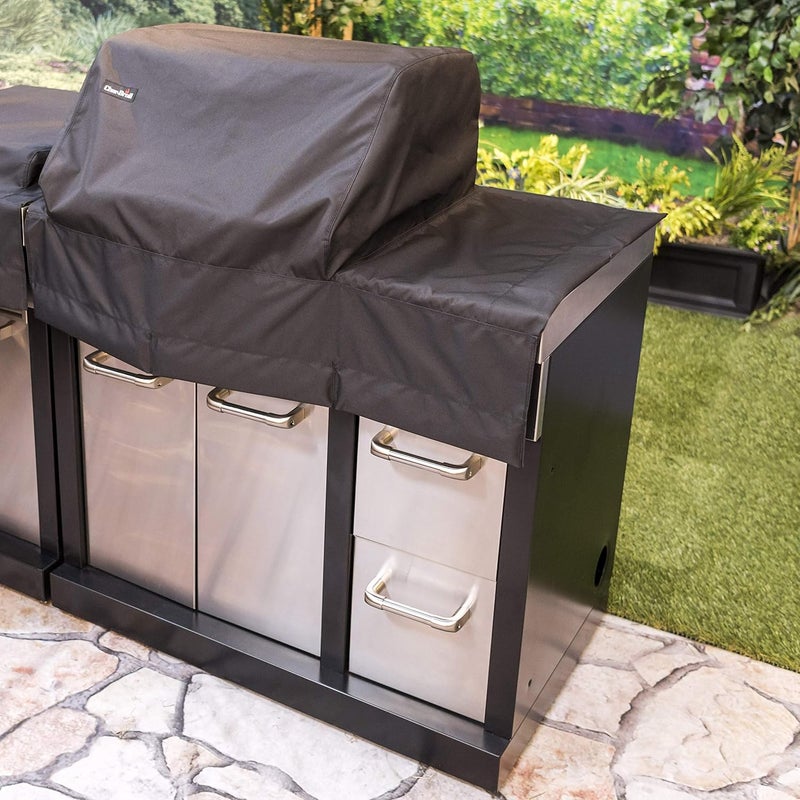 Charbroil Char-Broil 2757734W08 Modular Outdoor Kitchen 3-Burner Grill Premium Cover, Black - Image 5