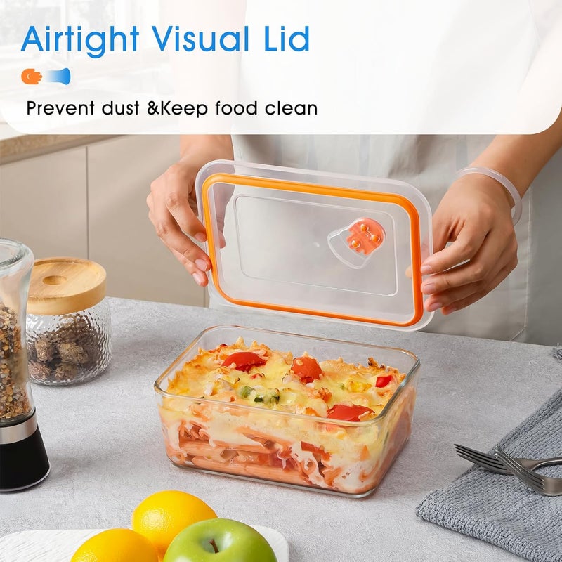 NUTRIUPS MIni-1.2QT Small Glass Baking Dish with Lid,（7×5 inches）Deep Rectangular Baking Dish for Oven - Image 5