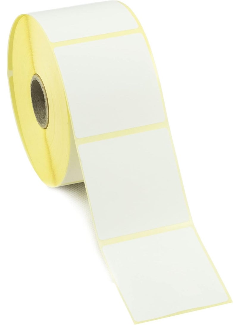 DCGPAC، ملصقات بصمة باركود حرارية مباشرة 1.96 × 1.96 بوصة 1000 ملصق لكل لفة (50 مم × 50 مم) تستخدم لطباعة ملصقات الشحن، عبوة من قطعة واحدة