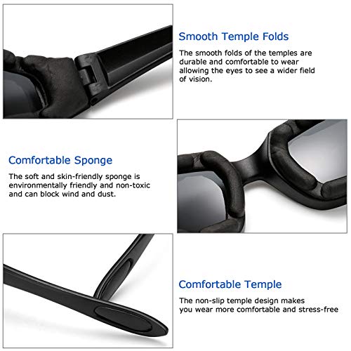 Peicees Peciees 4PCS Motorcycle Riding Glasses Bicycle Sunglasses Goggles for Outdoors - Image 2