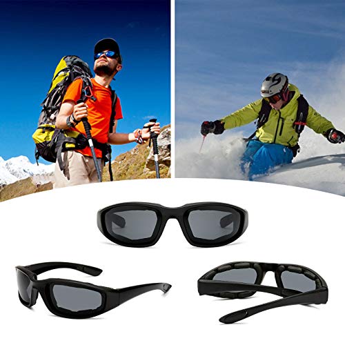 Peicees Peciees 4PCS Motorcycle Riding Glasses Bicycle Sunglasses Goggles for Outdoors - Image 5