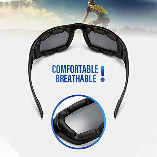Peicees Peciees 4PCS Motorcycle Riding Glasses Bicycle Sunglasses Goggles for Outdoors - Image 4