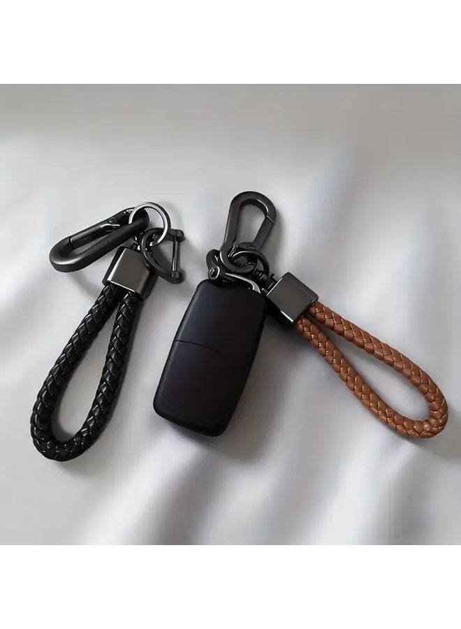 Heavy Duty Car Keychain For Men Red Braided Theft Design Key Holder Driver Gift - Image 1