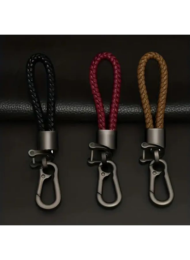 Heavy Duty Car Keychain For Men Red Braided Theft Design Key Holder Driver Gift - Image 4
