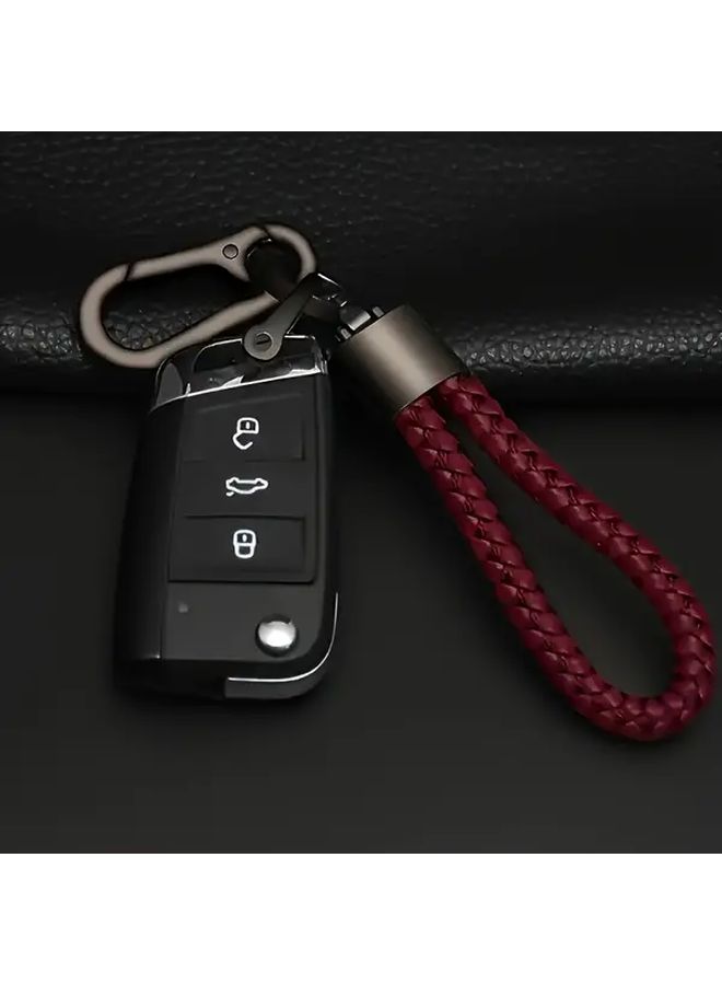 Heavy Duty Car Keychain For Men Red Braided Theft Design Key Holder Driver Gift - Image 5