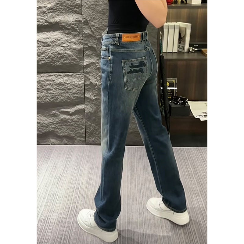 Unisex Classic Denim Jeans Loose Fit Daily Outdoor Wear - Image 5