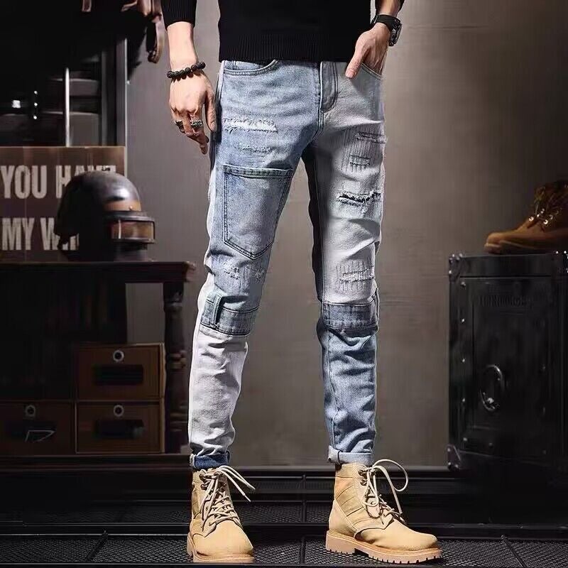 Unisex Classic Denim Jeans Loose Fit Daily Outdoor Wear - Image 1