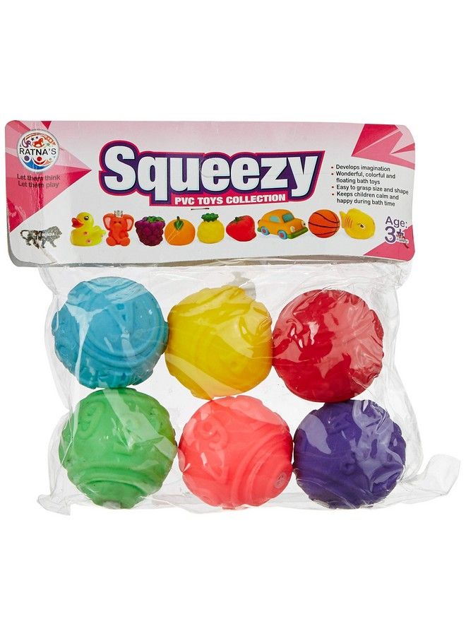 RATNA'S Squeezy Toys Abc 123 Ball 6 Pcs Pack For Infants. The Sweet Musical Sound Of The Squeezy Toy Makes Kids Happy And Makes Their Childhood Fun Filled - Image 3