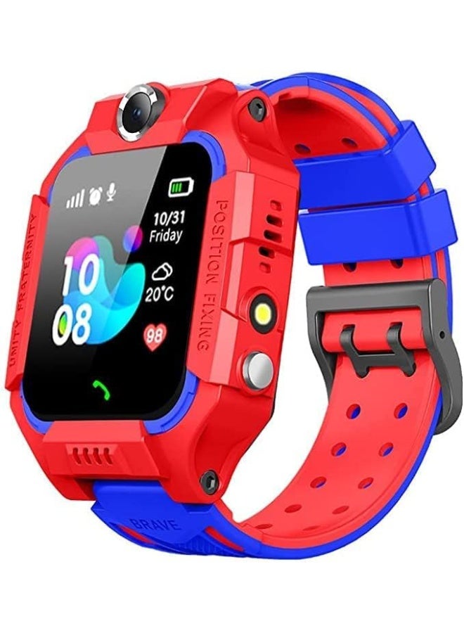 Hope Kids Smartwatch GPS Tracker IP67 Waterproof with SOS Alarm Clock for Girls Boys (Red) - Image 1