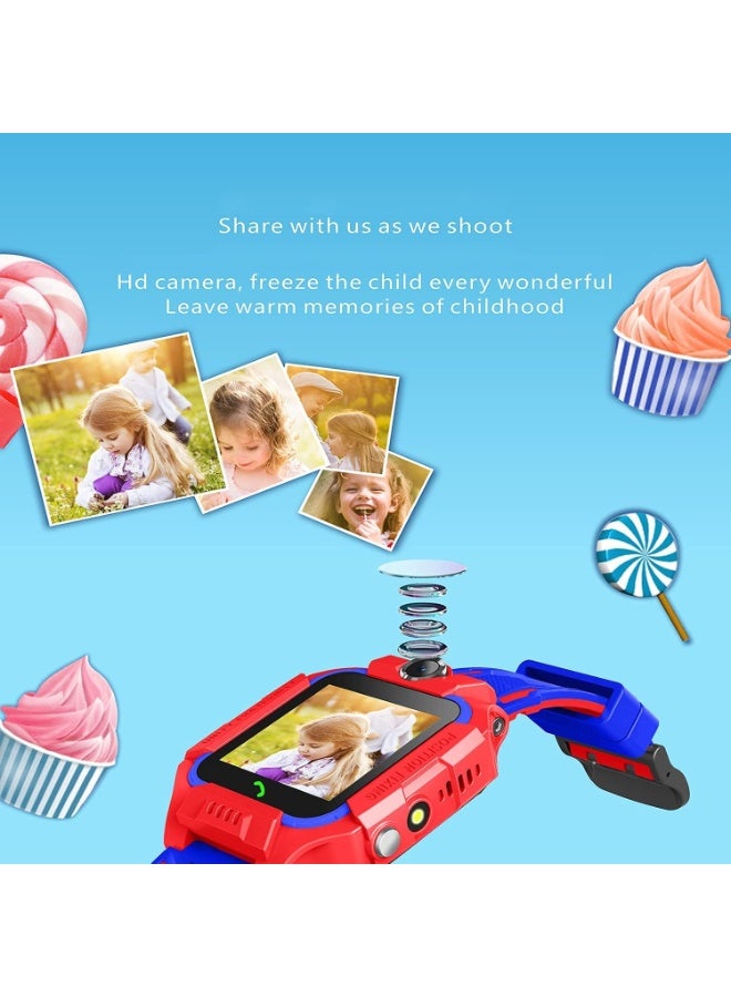 Hope Kids Smartwatch GPS Tracker IP67 Waterproof with SOS Alarm Clock for Girls Boys (Red) - Image 4