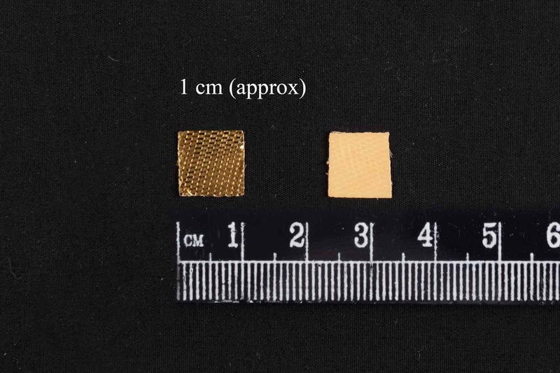 Mohan Shoppe Golden Color Square Shape Gota Patti for Embroidery Dresses Ladies Suits Saree Blouses Decoration Making Purpose (Pack of 50 Gram) - Image 3