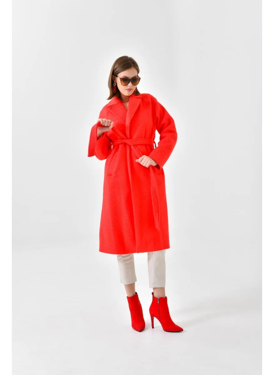 جارمي Ftz Women Women's Cashmere Coat Red