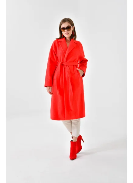 جارمي Ftz Women Women's Cashmere Coat Red